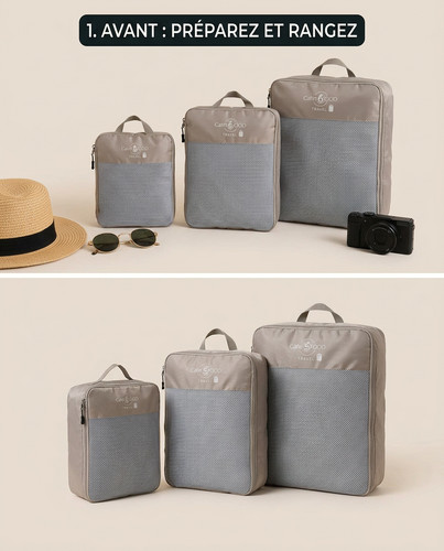 Lot organisateurs valise - organisateurs,