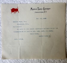1908 Letterhead Mad-Ox Red