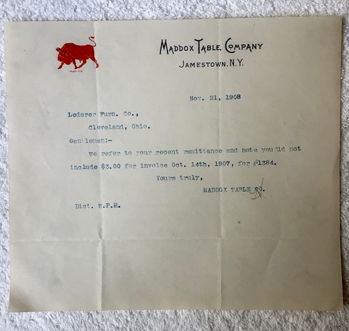 1908 letterhead mad red - 1908,