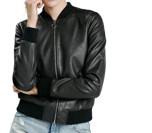 Blouson bombardier cuir pur - blouson,