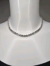 Elegant swarovski collier Tennis Ras Du Cou, Cristal Imitant Le Diamant Signé 