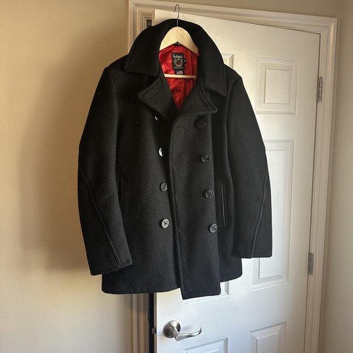 Schott peacoat mens black - 42,