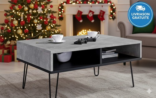 Table basse industrielle effet - basse,
