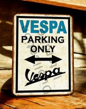 plaque métal vintage Vespa