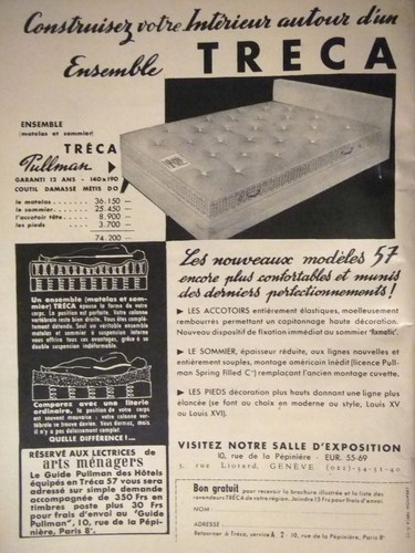 Publicité 1957 tréca - 1957,