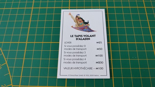 Carte tapis volant aladin - carte,