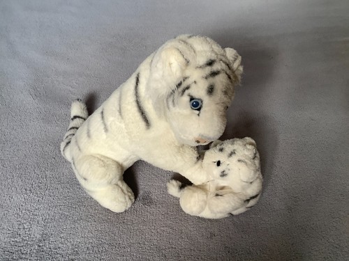 Peluche tigre blanc - blanc, son