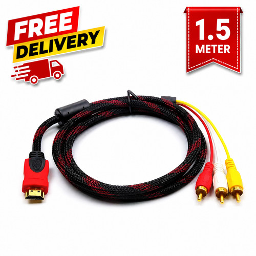 Hdmi rca phono - hdmi, red