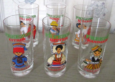 Ensemble de 6 grands verres à orangeade ou cocktail Freezor Cusenier