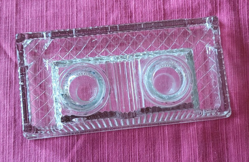 Ancien encrier gros verre - ancien, en