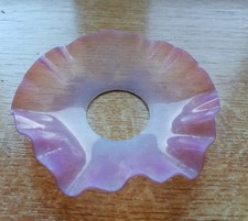 1 bobèche rose en opaline pour lustre diamètre : 8 cm