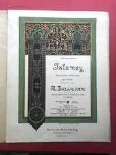 Balakirev Islamey Partition Piano Jurgenson 1902