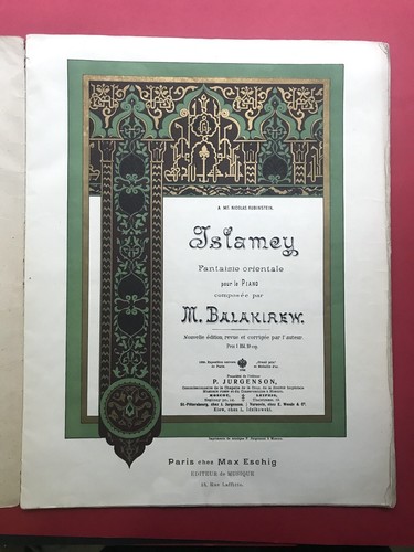 Balakirev islamey partition - balakirev,