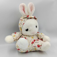 Ancienne peluche lapin blanc