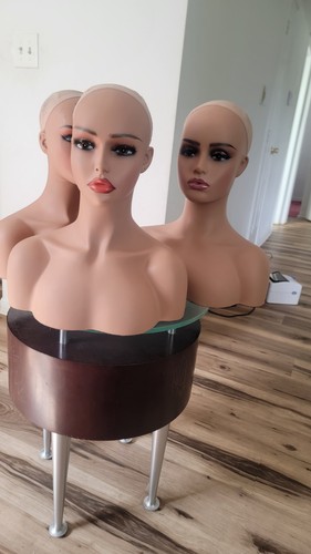 Female mannequin head bust wig - bust,