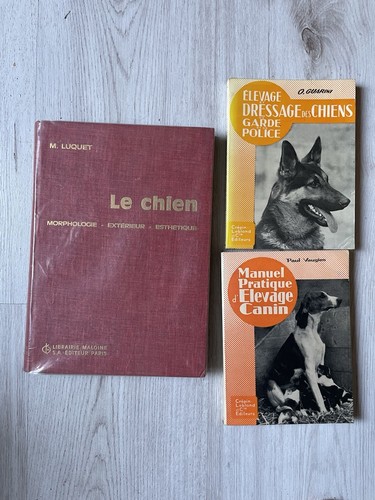 Lot livres anciens - , chien