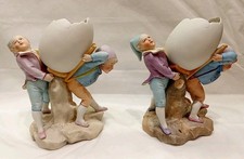 PAIRE DE GRANDS BISCUITS 19E SIECLE PORCELAINE TENDRE ENFANTS 