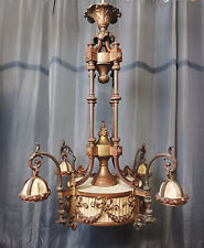 Grand lustre Louis XVI en bronze fin 19ème