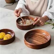 Bol en Bois Massif Fait Main – Vaisselle Naturelle et Rustique pour Salades