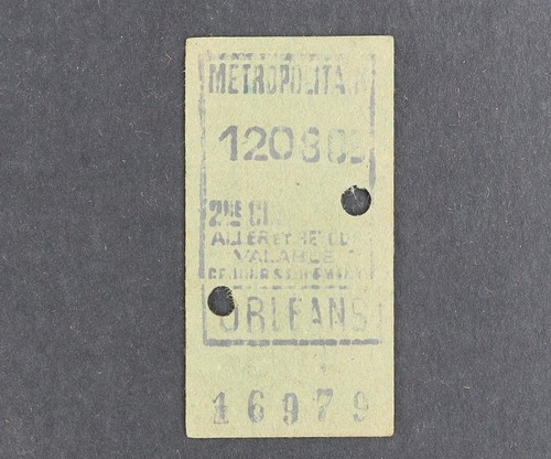 Ancien ticket paris métro - ticket,