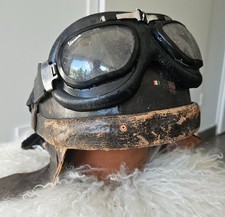 casque moto vintage tout cuir