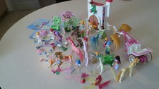 PLAYMOBIL lot Chateau Princesses avec Licornes et personnages et notices