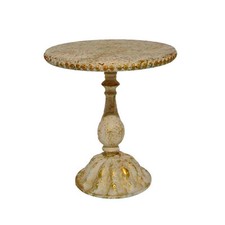 Guéridon fer patiné 40x40x44cm