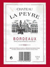 98 54 Etiquette BORDEAUX