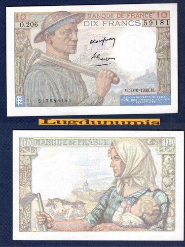 Francs mineur 6 1949 - 10,