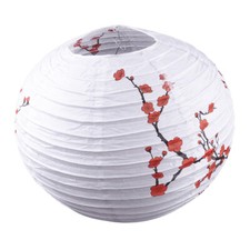 1x Floral Plum Paper Lantern Light Lamp Shades Lampshade Bar Decor Vintage New Z
