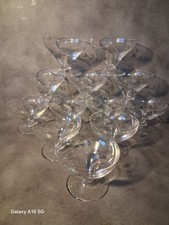 Vintage lot 🍾 12 coupes à champagne 🍾 cristal ciselé, motif feuilles 🍾 Ancien