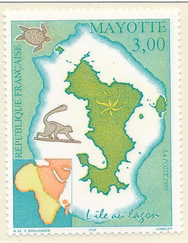 Timbre mayotte carnet - timbre, 69**