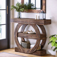 Console ronde à étagères – Pièce unique au charme sculptural