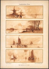 1900 Lithographie Frises