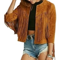 Magnifique veste en cuir daim