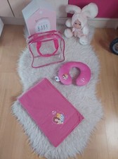 •Set/kit Pour Trajet En Voiture Plaid+coussin Rose Disney Princesses TBE •