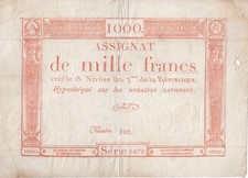 1000 Francs 18 Nivose An III -