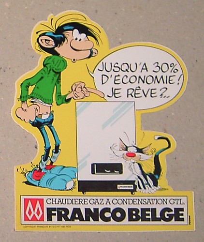Autocollant gaston lagaffe - lagaffe,