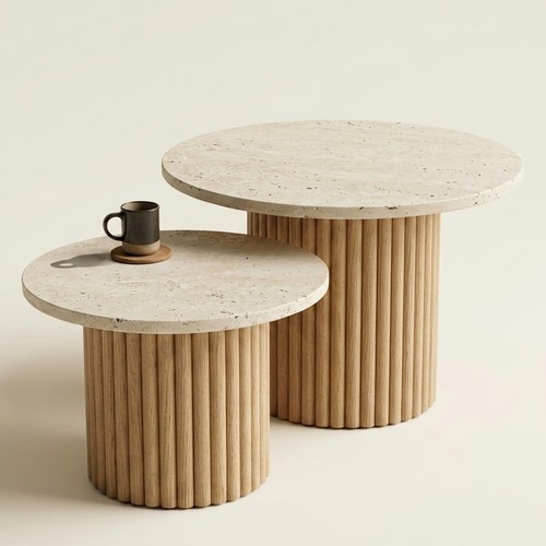 Table basse ronde gigogne - , en