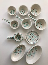 PARTIE D'ANCIENNE DÎNETTE JOUET SIGNÉE  LONGCHAMP FRANCE  10 PIÈCES