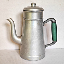 ANCIENNE CAFETIERE ALU VINTAGE POIGNEE EN BOIS voir photos