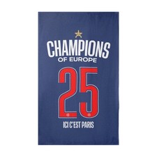 Serviette de plage PSG 2025 étoile ligue champions football drap bain piscine