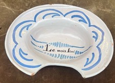 Plat à Barbe Ancien Faïence