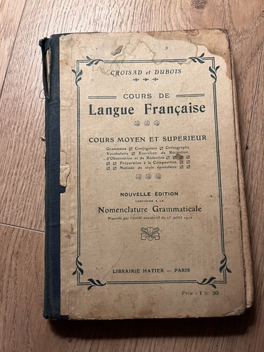 Ancien livre scolaire cours - ancien,