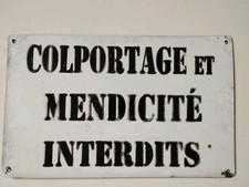 Plaque émaillée avec le