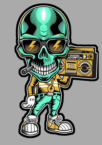 Tete mort alien - mort, vert