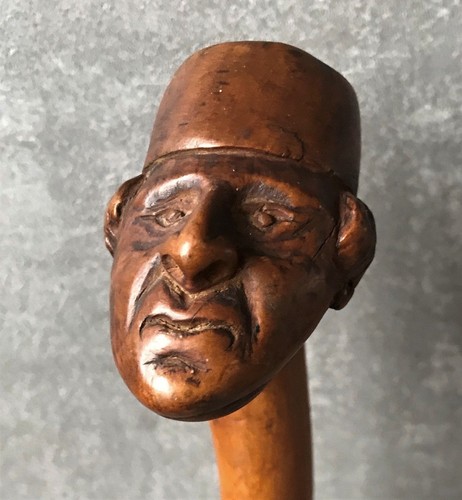 Canne art populaire monoxyle - d'art,