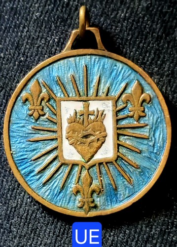 Belle méd bronze émaillé - belle, méd.