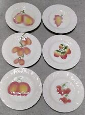 6 Assiettes En Barbotine