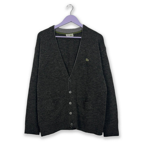 Cardigan lacoste vintage - cardigan, gris